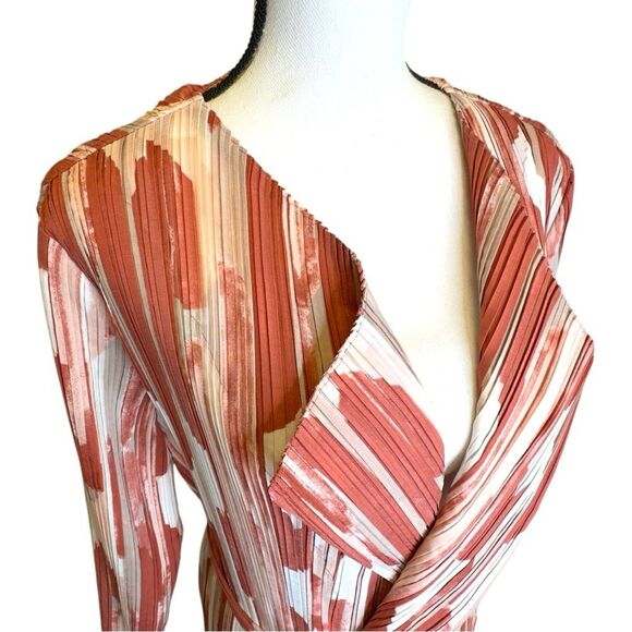 Chico’s Travelers Boho Pleated Crinkled Duster Jacket - Size Large 12/14 - Picture 5 of 8